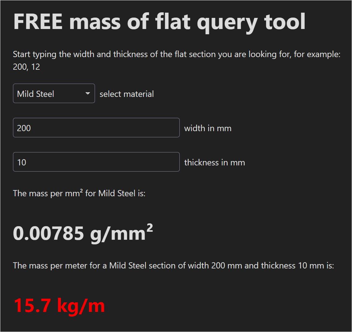 FREE Mass of Flats Tool