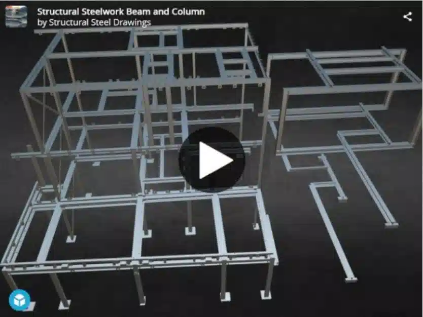 Steelwork Beam and Column Structure Drawings Supplied