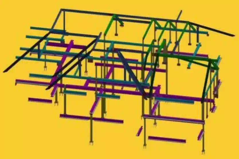 Steel model for a six-bedroom three-storey dwelling in a London suburb