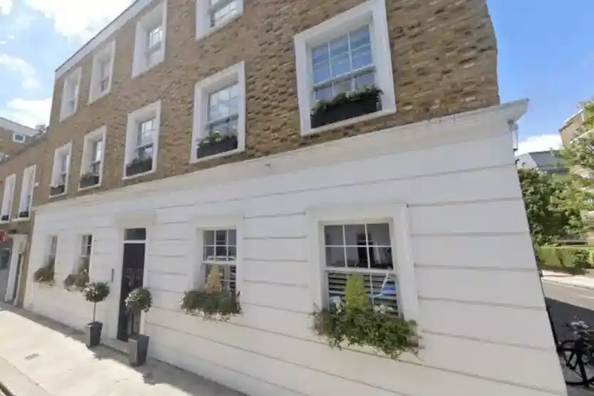Finished mixed-use terraced building after a steel frame refurbishment