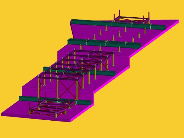 Structural Steel detailing provided for support structure